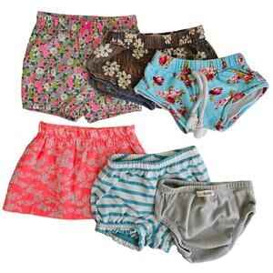 Baby Girl Shorts Bottoms Skirt Lot Bundle Size 6-12 Months | Mixed Brands